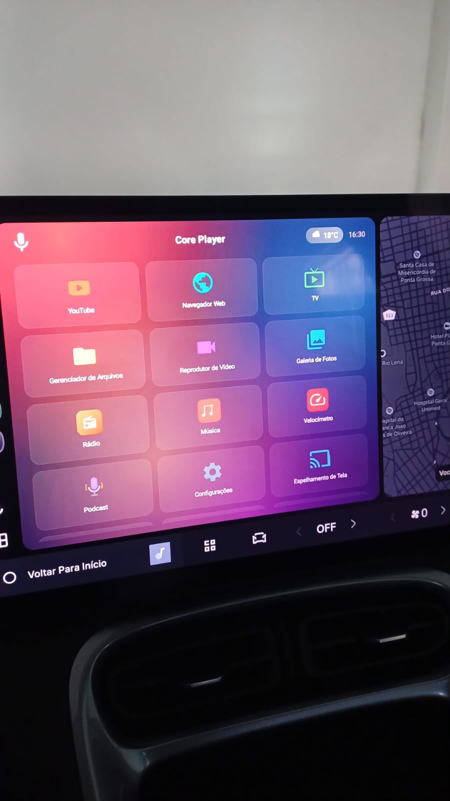 Core Player rodando no carro 2